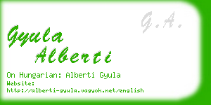 gyula alberti business card